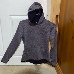 Nike DryFit pullover with hood and slit in sleeve for thumb